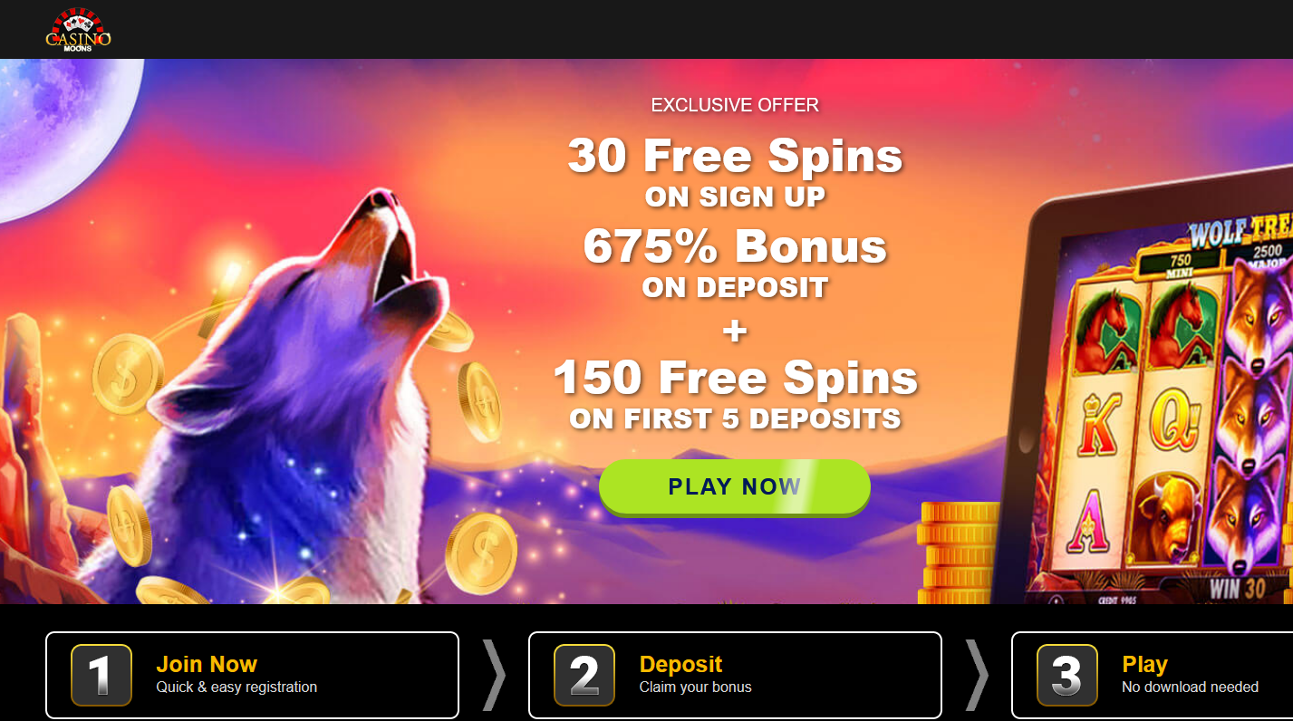 30 Free Spins ON SIGN UP 675% Bonus ON DEPOSIT + 150 Free Spins ON FIRST 5 DEPOSITS